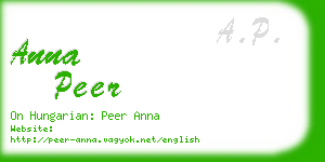 anna peer business card